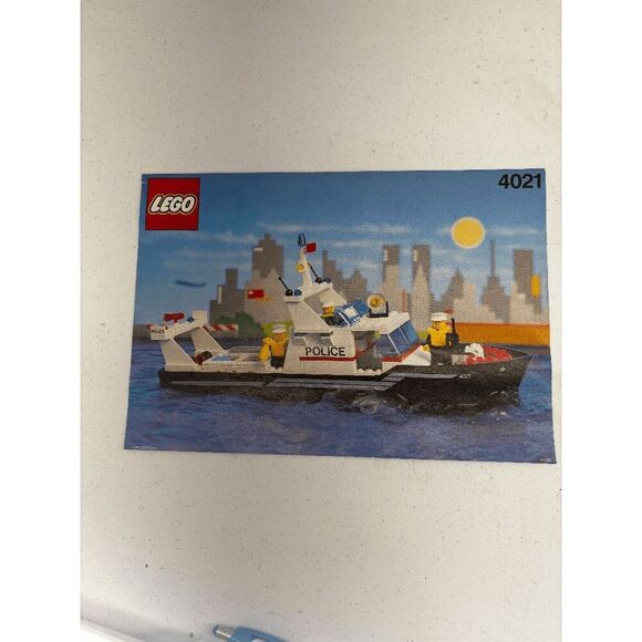 Vintage Lego 4021 Police Patrol Boat Instruction Manual Only - Very Good! - Picture 1 of 2